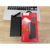 Повербанк с фонарем Hoco 30000mAh черный