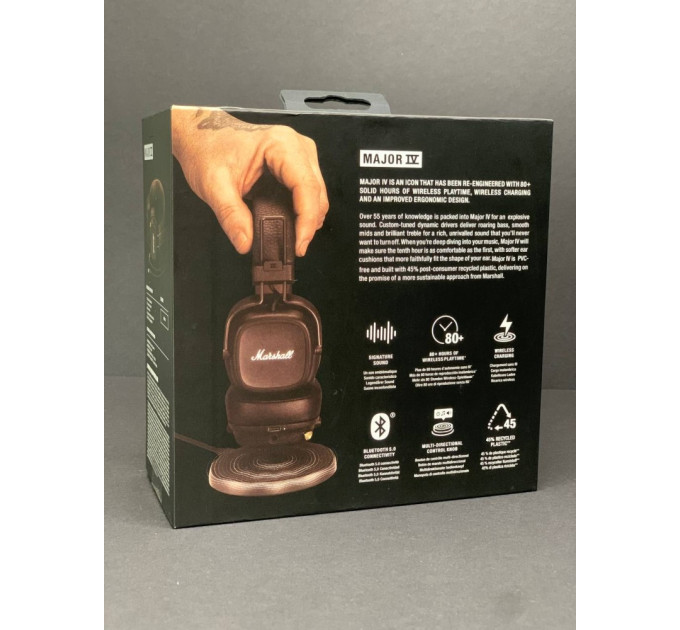 Беспроводные наушники Marshall Major IV Brown (коричневые)