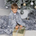 Плед, що світиться в темряві, плюшеве покривало Blanket kids Magic Star 150х100 см флісова ковдра Gray