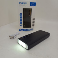 Мобільний зовнішній акумулятор 50000 мАг з LED дисплеєм та ліхтариком