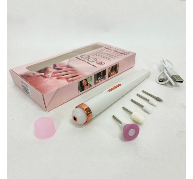 Фрезер для манікюру та педикюру Flawless Salon Nails, фрезер ручний для манікюру Pink