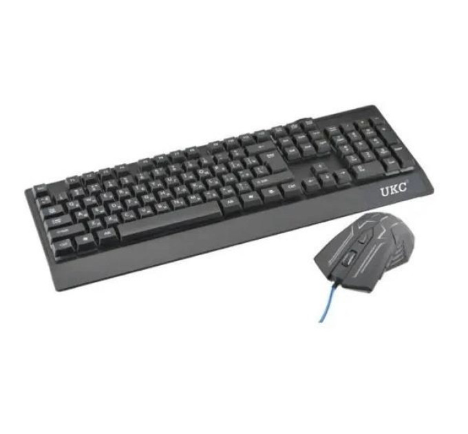 Клавіатура+мишка UKC з LED підсвічуванням від USB M-710, клавіатура ігрова з підсвічуванням та мишкою