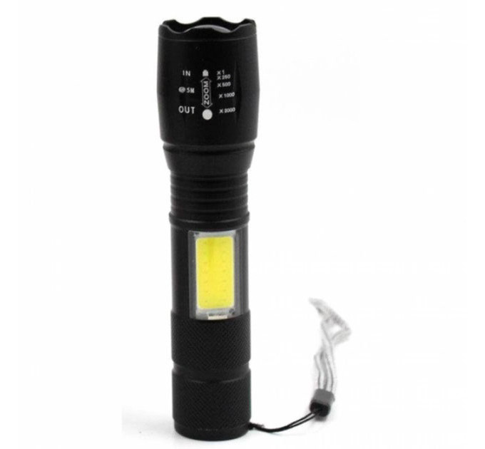 Ліхтарик акумуляторний ручний Bailong BL-29 діод T6 + COB зарядка від USB, ліхтарик led, водонепроникний