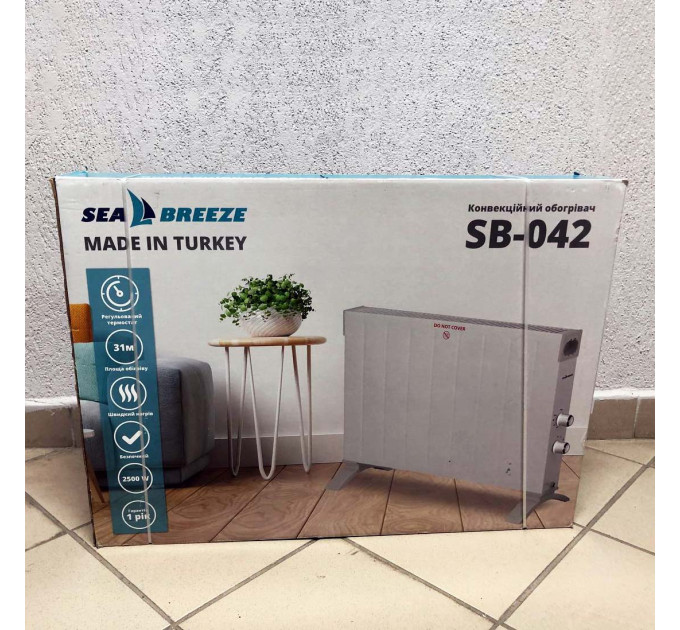 Конвектор SeaBreeze SB-042 2500 Вт, Конвекторні обігрівачі для дому 2500w, Електроконвектор