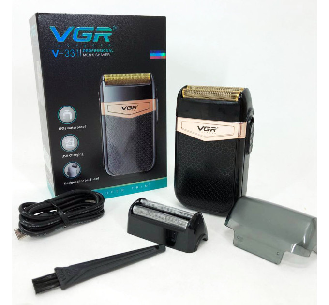 Електробритва VGR V-331, шейвер бритва тример для стрижки вусів та бороди професійна чоловіча бритва