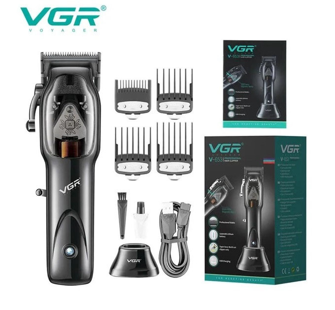 Машинка для стрижки волосся VGR Hair Clipper V-653 Voyager, бездротова електробритва, для дому