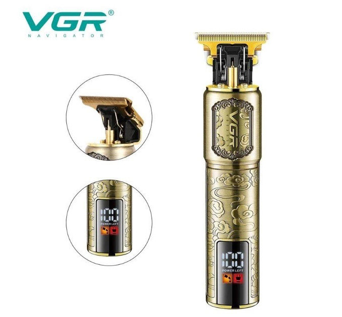 Машинка для стрижки волосся VGR V-073 акумуляторний бездротовий триммер для бороди та вусів