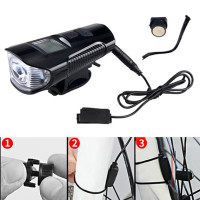 Велофара з комп'ютером та сигналом Waterproof XA-585-T6+2LED з виносною кнопкою, Фара велофара