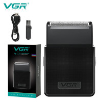 Електробритва VGR V-376 BLACK шейвер, Бюджетна машинка для стрижки бороди, Бездротова електробритва