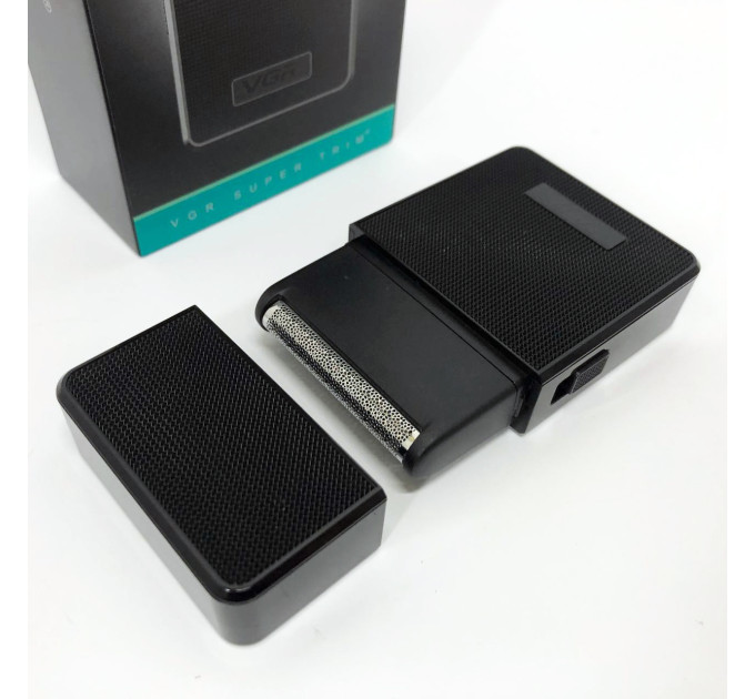 Електробритва VGR V-376 BLACK шейвер, Бюджетна машинка для стрижки бороди, Бездротова електробритва