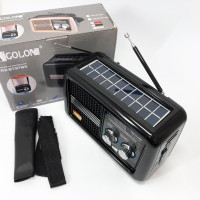 Радіо приймач Golon RX-BT978S сонячна панель AUX 3.5mm, Радіо приймач з вбудованим акумулятором
