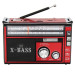 Радіоприймач портативне радіо Golon RX-381 акумуляторний ретро стовпчик usb sd mp3 fm Red