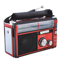 Радіоприймач портативне радіо Golon RX-381 акумуляторний ретро стовпчик usb sd mp3 fm Red