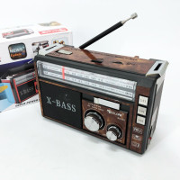 Радіоприймач портативне радіо Golon RX-381 акумуляторний ретро стовпчик usb sd mp3 fm Brown