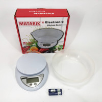 Кухонні електронні ваги з чашею до 5 кг Matarix MX-407, Компактні електронні кухонні ваги