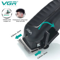 Потужна професійна стрижкова машинка VGR V-683 бездротова, Надійна стрижкова машинка