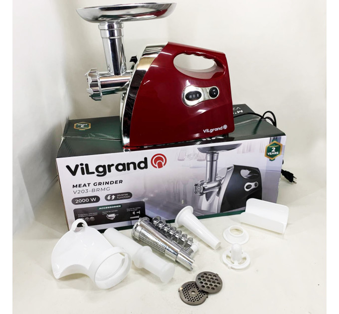 Електром'ясорубка ViLgrand V203-BRMG 2000Вт Red