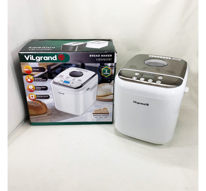 Хлібопічка ViLgrand VBM6091 White