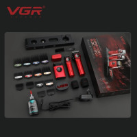 Професійний набір для барберів VGR Stepless Pro 3 in 1 RED