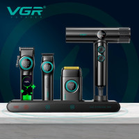 Набір VGR STEPLERSS RPO 4 IN 1 BLACK, триммер, машинка для стрижки, електробритва, фен