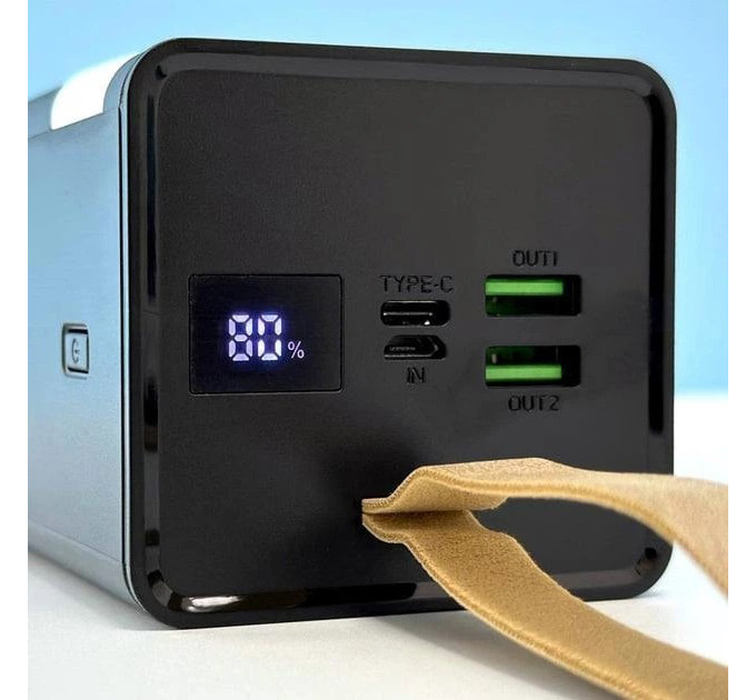 Портативна батарея Павербанк WUW-TUGII Y55 50000 mAh 22.5W 3A зі швидкою зарядкою та ліхтарем Power Bank