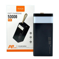 Портативна батарея Павербанк WUW-TUGII Y55 50000 mAh 22.5W 3A зі швидкою зарядкою та ліхтарем Power Bank