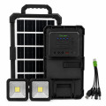Портативна сонячна зарядна станція CCLAMP CL-083-38, 2400 mAh з LED-лампами / Автономне джерело живлення