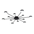 Люстра стельова LED на 12 LED з пультом ДУ Miorro Foresta 51-313-004 1120х18 мм чорна