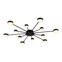 Люстра стельова LED на 12 LED з пультом ДУ Miorro Foresta 51-313-004 1120х18 мм чорна