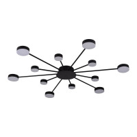 Люстра стельова LED на 12 LED з пультом ДУ Miorro Foresta 51-313-004 1120х18 мм чорна
