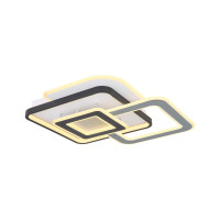 Люстра стельова LED на 3 LED з пультом ДК та APP Miorro Mare 51-313-008 560х480х80 мм чорна з білим