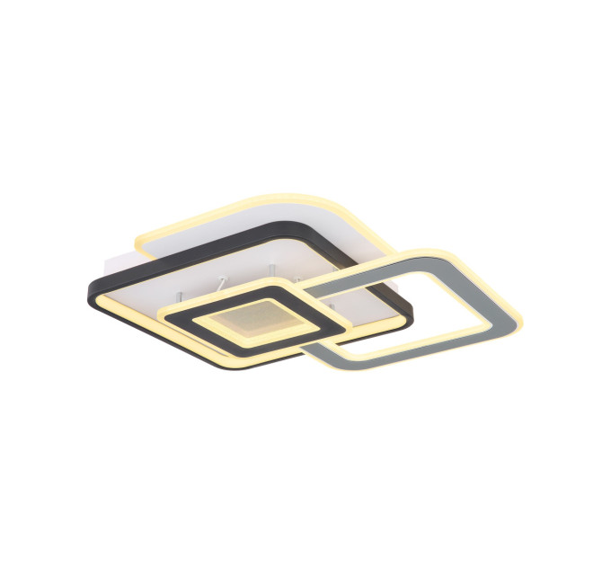Люстра стельова LED на 3 LED з пультом ДК та APP Miorro Mare 51-313-008 560х480х80 мм чорна з білим
