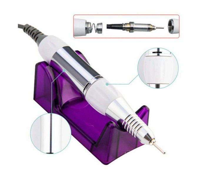 Фрезер для манікюру та педикюру Drill Pro Nail Drill, 30000 об/хв, фрезер для нігтів White