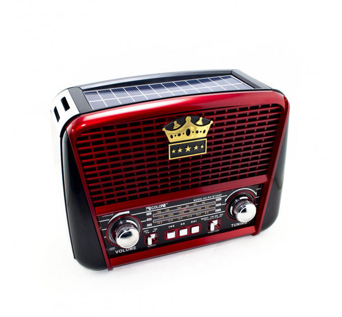 Радіоприймач Golon RX-455S USB / акумулятор сонячна панель, Радіоприймач з гарним прийомом для дачі