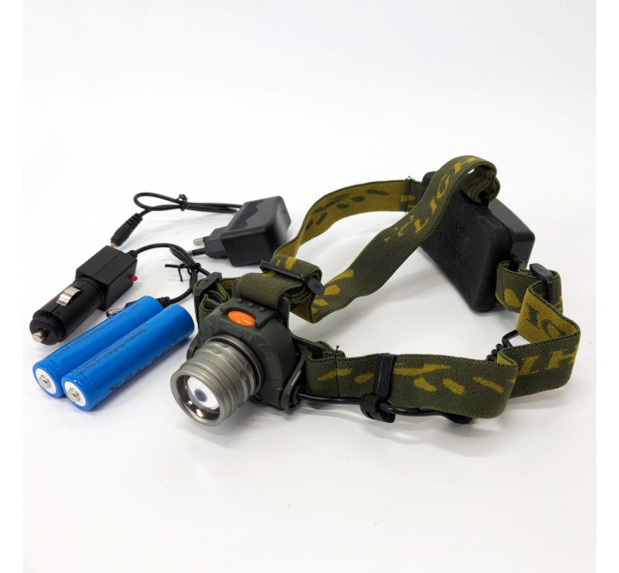 Налобний ліхтар тактичний Bailong BL-1505-602B SENSOR з датчиком руху, Ліхтарик налобний led
