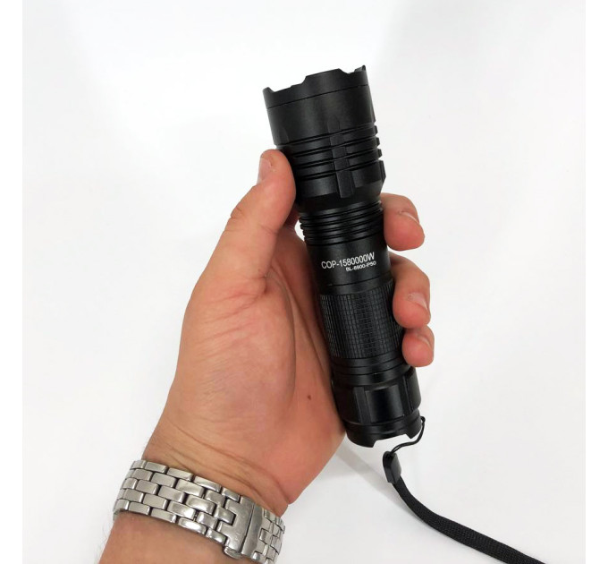 Кишеньковий тактичний ліхтар Bailong BL-8900-P50 акумуляторний ліхтар 12 та 220 Вт, кишеньковий міні ліхтар