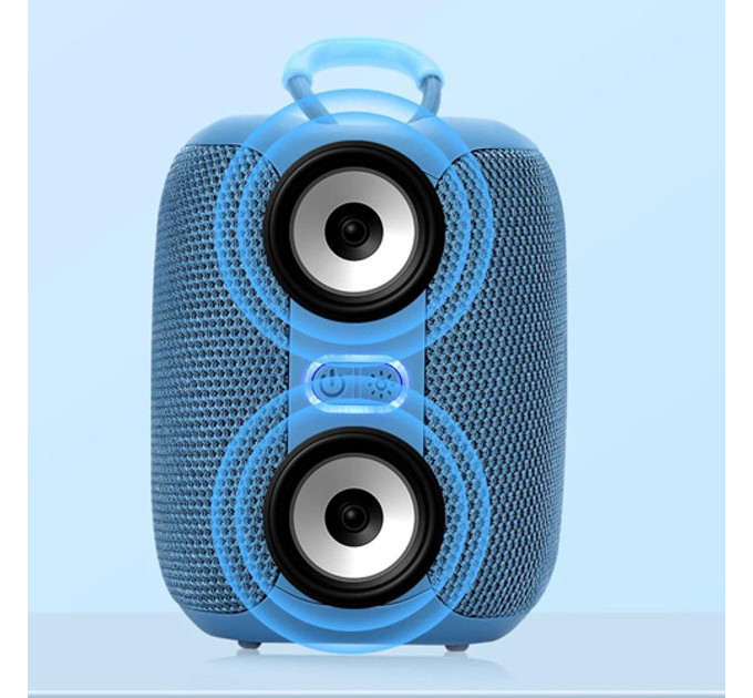 Портативна Bluetooth колонка TG658 8W з RGB підсвічуванням, акумуляторна переносна колонка. Колір: синій