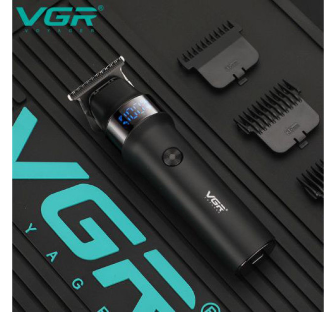 Машинка для стрижки волосся VGR V-987 BLACK, для стрижки посіченого волосся