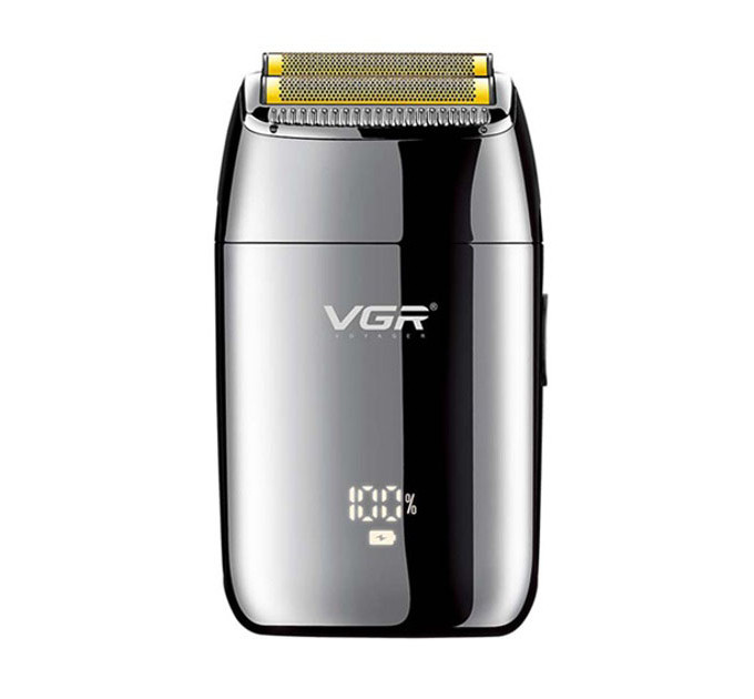 Професійний шейвер VGR V-399 SILVER, бездротова електробритва, бритва триммер для бороди
