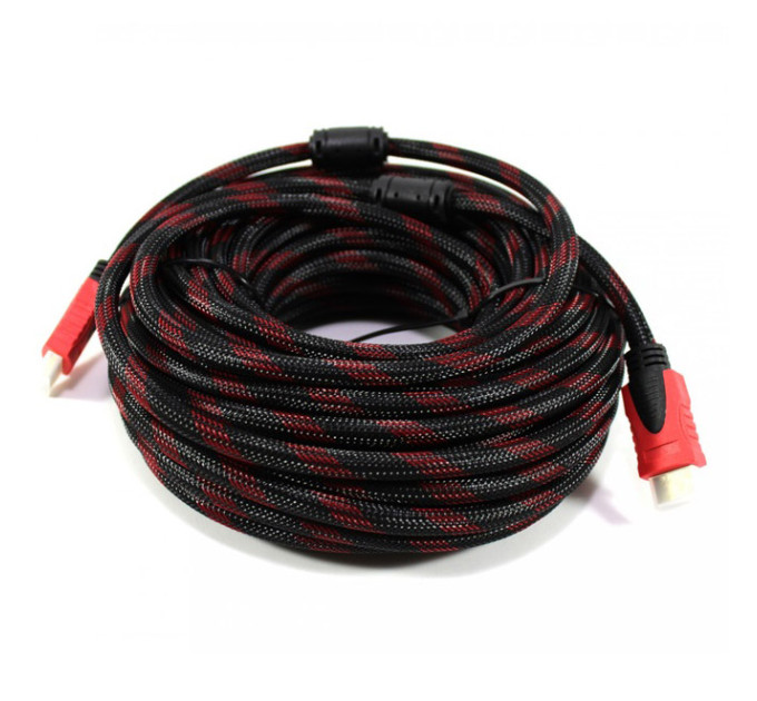 Кабель посилений 5м перехідник адаптер HDMI-HDMI тато-тато аудіо відео шнур в обмотці
