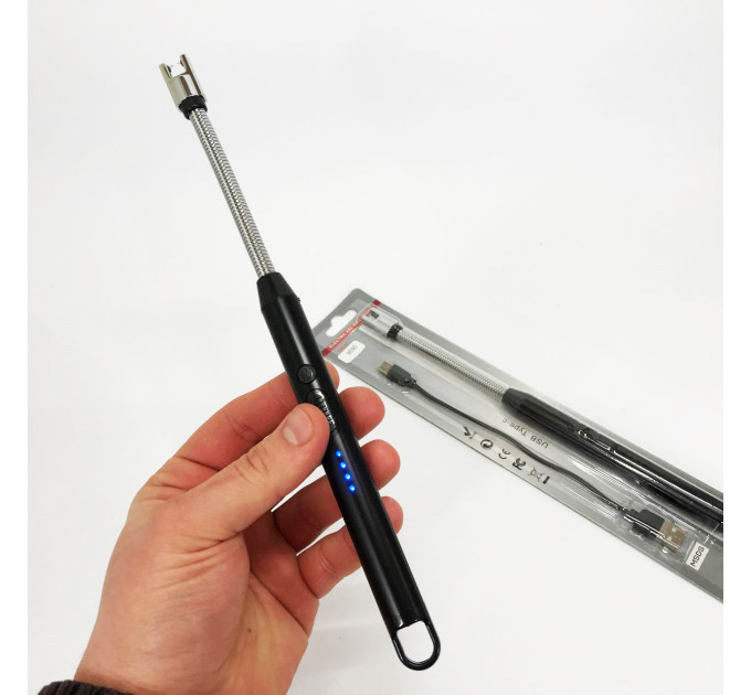 Запальничка електрична BBQ Lighter імпульсна плазмова вітрозахисна USB запальничка для газової плити