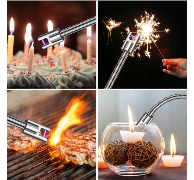Запальничка електрична BBQ Lighter імпульсна плазмова вітрозахисна USB запальничка для газової плити