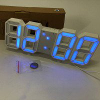 Годинник настільний LY-1089 з білим підсвічуванням LED синій, Годинник настільний професійний електронний Годинник настільний LY-1089 з білим підсвічуванням LED синій, Годинник настільний професійний електронний