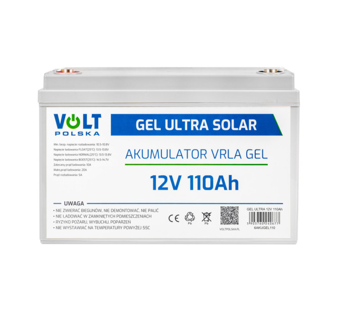 Акумуляторна батарея Volt Polska GEL  ULTRA SOLAR 12V 110 Ah