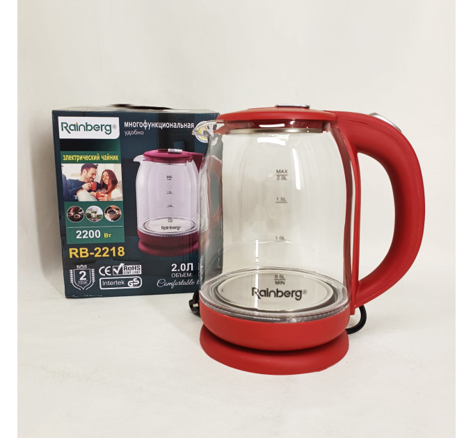 Електрочайник Rainberg RB-2218 3200 Вт 2л Red