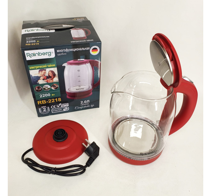Електрочайник Rainberg RB-2218 3200 Вт 2л Red