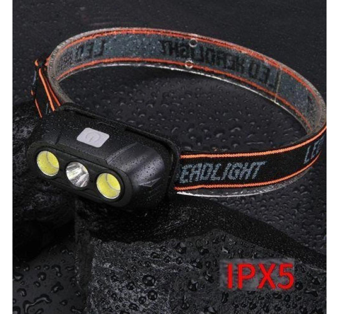 Ліхтар налобний акумуляторний KX-215-LED-2COB, світлодіодний налобний ліхтар для нічних прогулянок