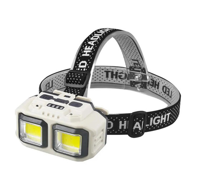 Ліхтар налобний акумуляторний Bailong HX-816 2COB(white+red) вологозахист, Ліхтар на голову для бігу