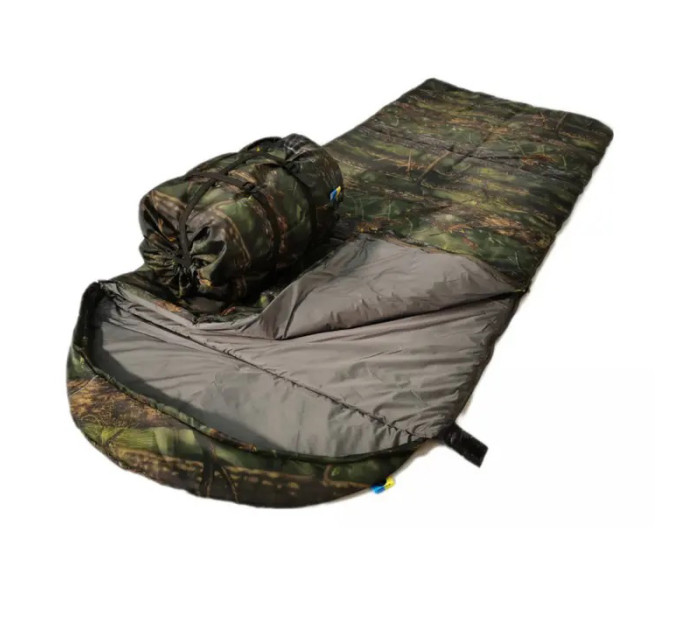 Спальний мішок sleeping bag 210*70 см камуфляжний, Спальник зимовий 30, компактний, Спальник мішок зимовий