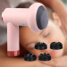 Масажер антицелюлітний для тіла рук та ніг 4 насадки 6 швидкостей Deep Rolling Massager. Колір: рожевий